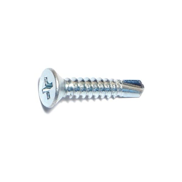Midwest Fastener Self-Drilling Screw, #10 x 1 in, Zinc Plated Steel Flat Head Phillips Drive, 35 PK 931423 - main